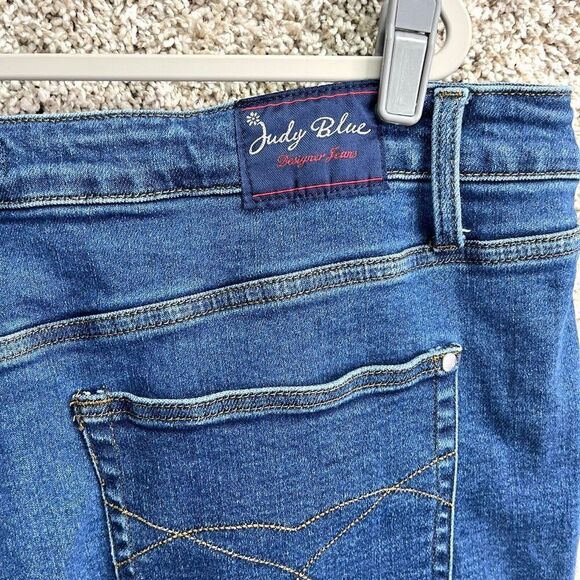 Judy Blue Jeans Women’s24W Straight Leg Dark Wash Denim Blue Plus Size - Picture 5 of 8